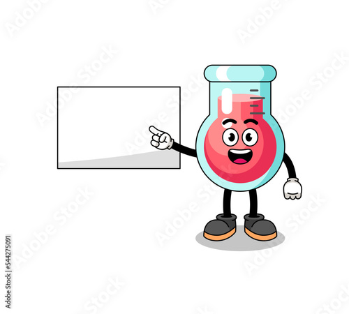 laboratory beaker illustration doing a presentation