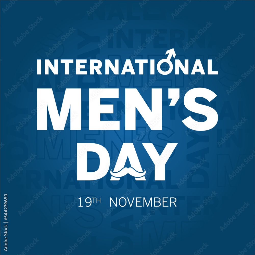 Obraz premium Vector illustration on the theme of International Men's day on November 19th.