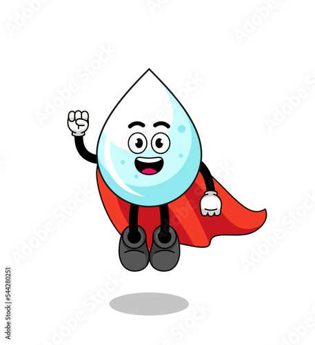milk drop cartoon with flying superhero