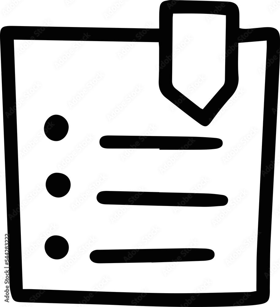 hand draw flat sticky note hand draw flat sticky note