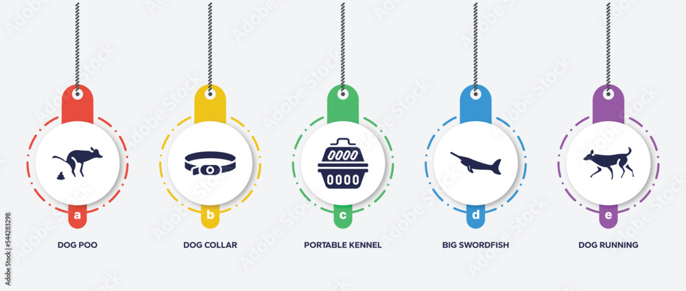 infographic element template with dog and training filled icons such as dog poo, dog collar, portable kennel, big swordfish, running vector. infographic element template with dog and training filled icons such as dog poo, dog collar, portable kennel, big swordfish, running vector.