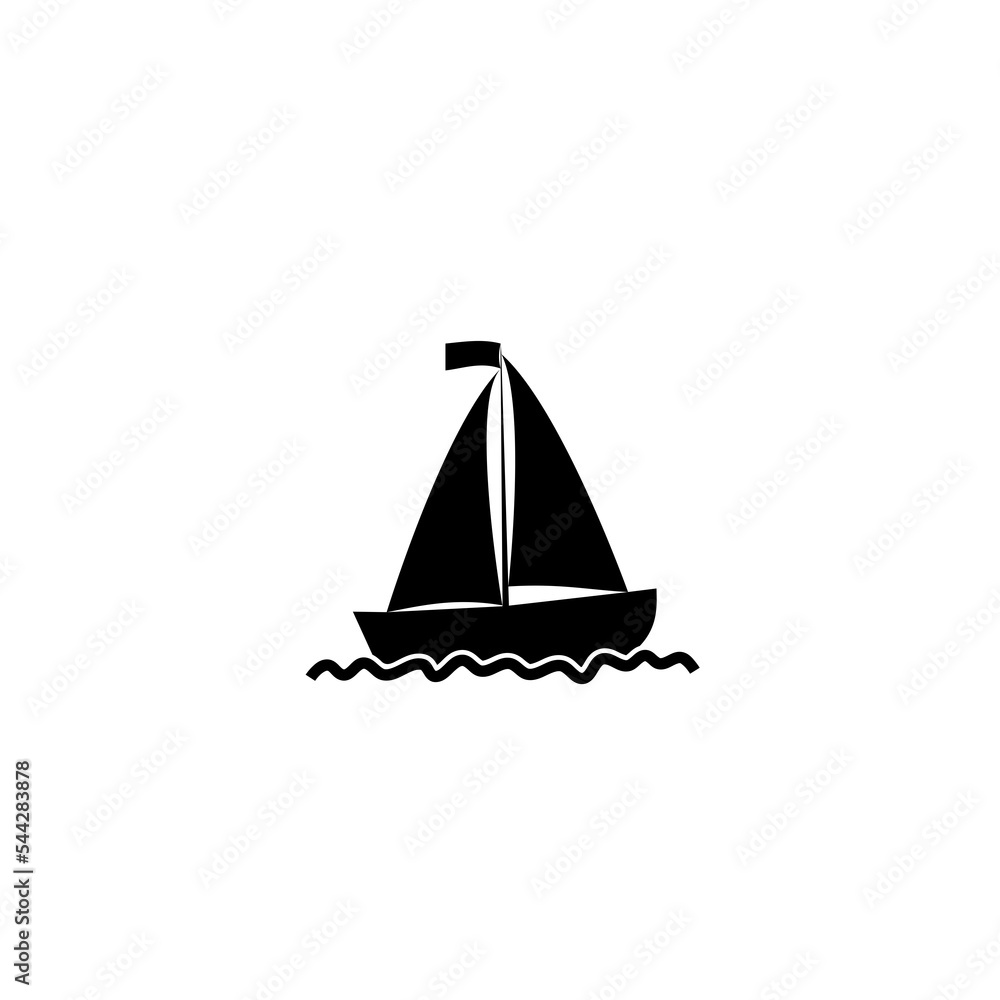 Refugees boat line icon. Symbol, logo illustration. Refugees boat line icon. Symbol, logo illustration.