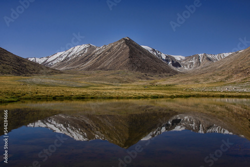 Stunning view at Lake Zorkul, Tajikistan