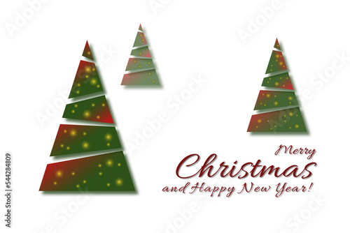 Wallpaper Mural Christmas card with Christmas trees.  Christmas and New Year greeting card. Torontodigital.ca