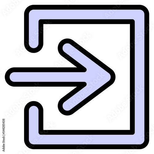 login arrow interface direction pointer selection icon