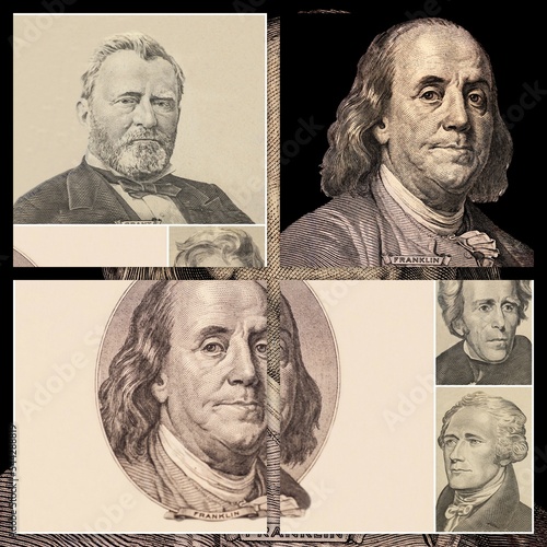 Banner with Portrait Presidents Of The United States