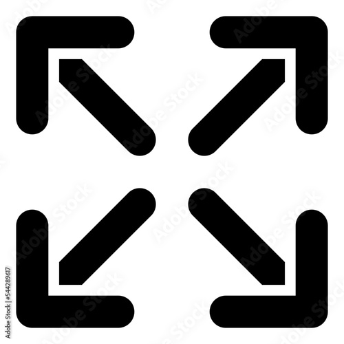 expand arrow interface direction pointer selection icon