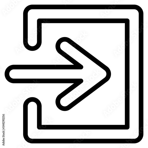 login arrow interface direction pointer selection icon