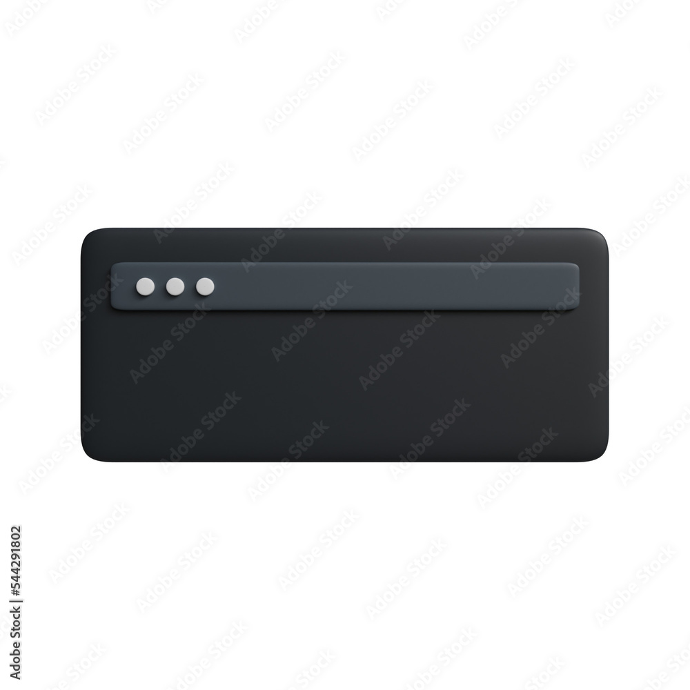 3D web ui frame. 3D web ui frame.