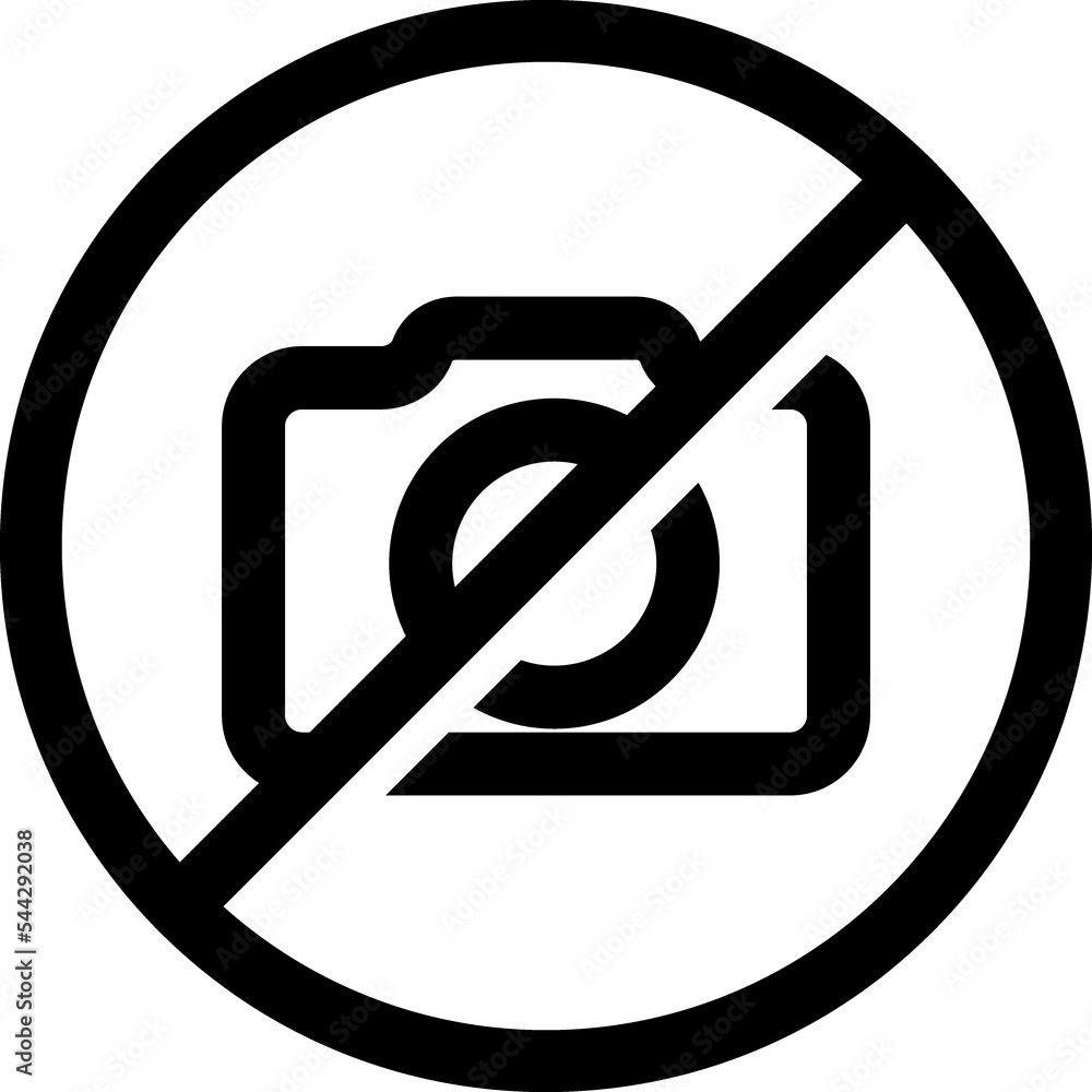 Crossed Camera Symbol. No Photo Sign Crossed Camera Symbol. No Photo Sign
