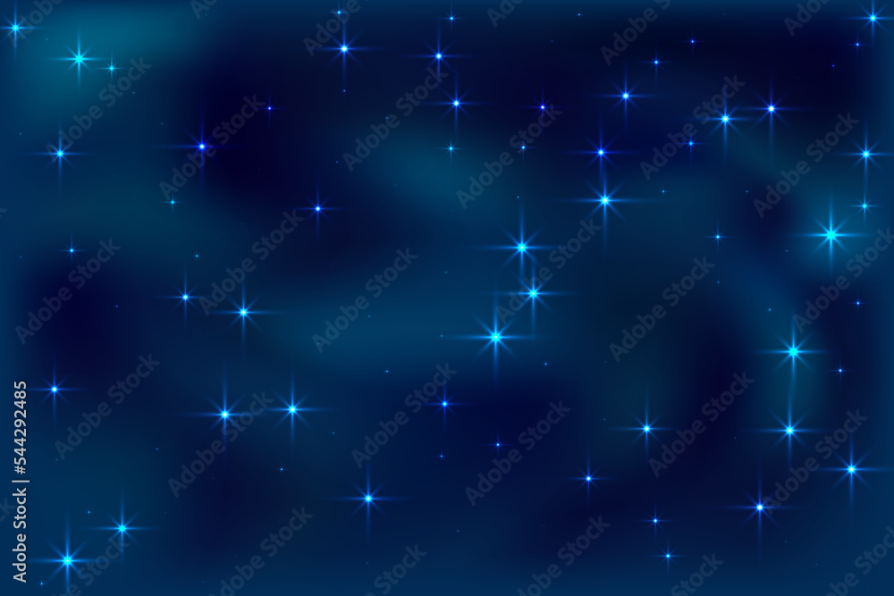 Fototapeta premium Night shining sky star dust vector background. Many celestial stellar particles.