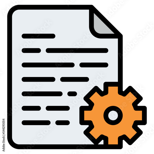 configuration file document digital icon