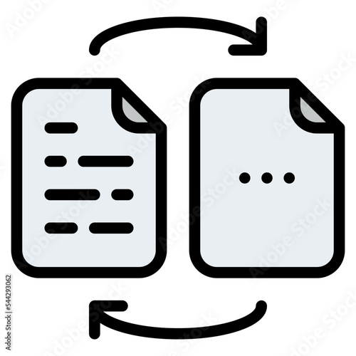 convert file document digital icon