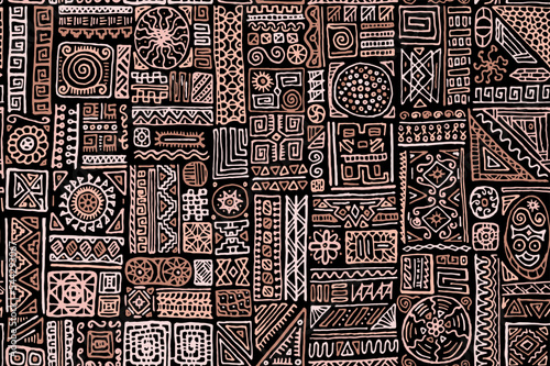 Traditional african vector seamless pattern design