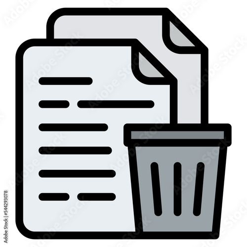 delete file document digital icon