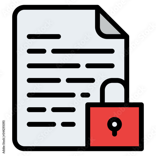 encrypted file document digital icon