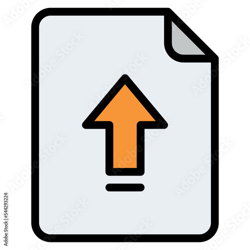 upload file document digital icon
