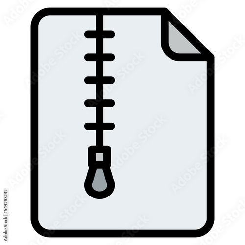zip file document digital icon