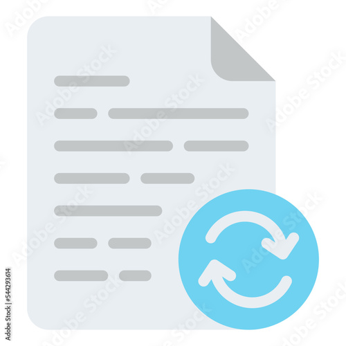 refresh file document digital icon