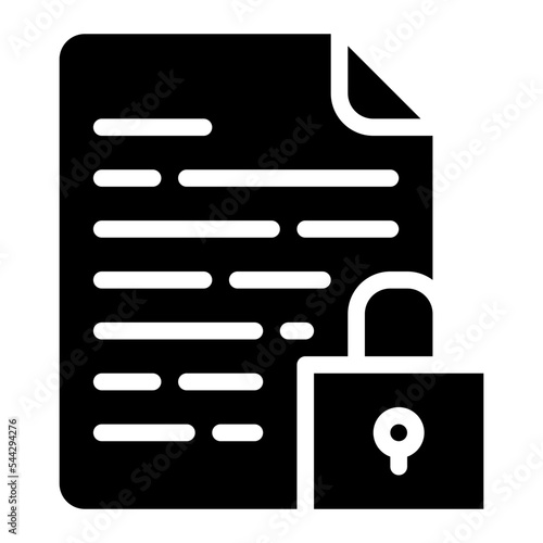 encrypted file document digital icon
