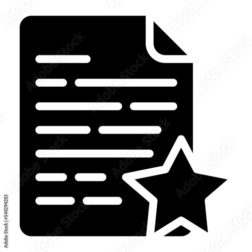favorite file document digital icon