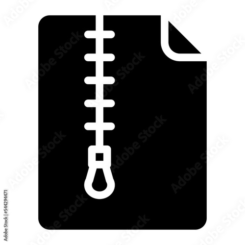 zip file document digital icon