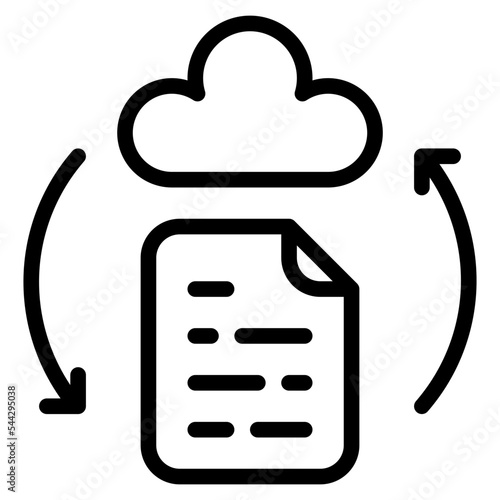 clould file document digital icon