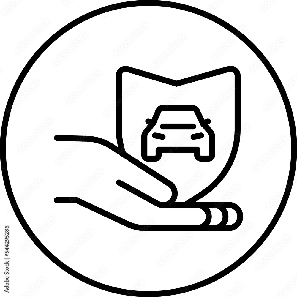 Car insurance icon, car protection Car insurance icon, car protection