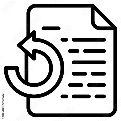 recovery file document digital icon