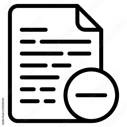 remove file document digital icon