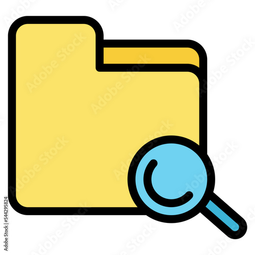 search folder file document digital icon