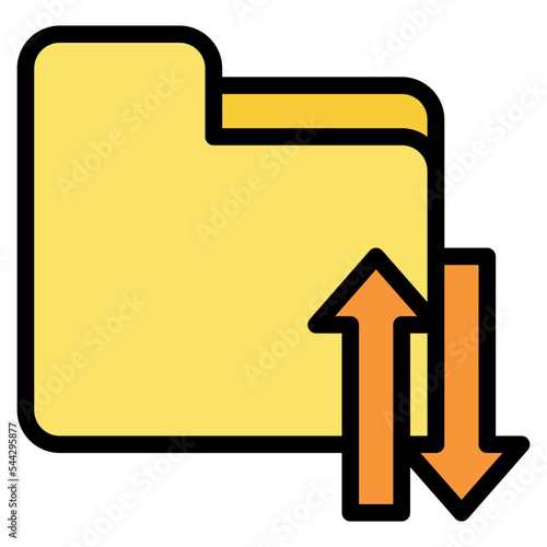 sort folder file document digital icon