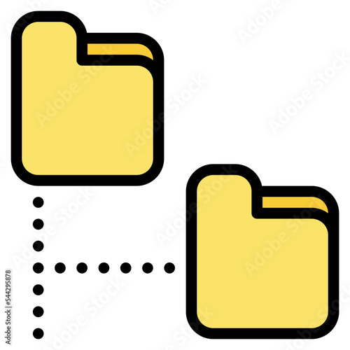sub folder file document digital icon