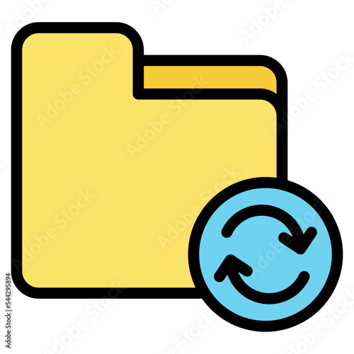 sync folder file document digital icon