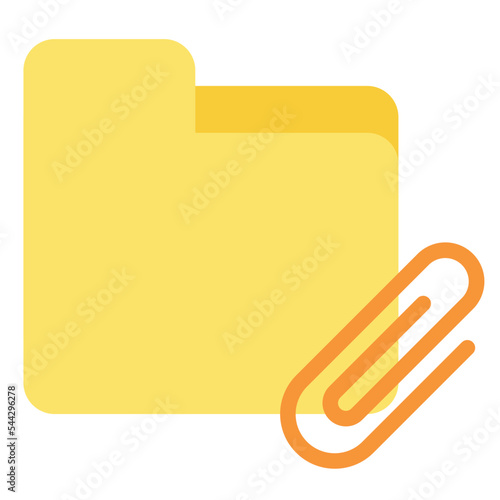 attach folder file document digital icon