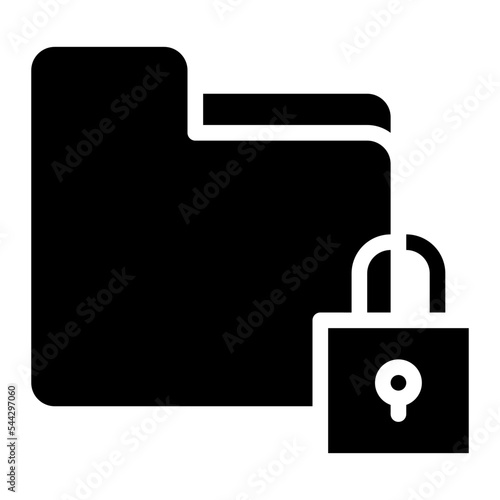 encrypted folder file document digital icon