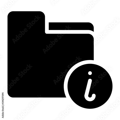 info folder file document digital icon