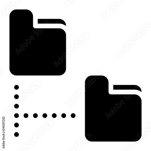 sub folder file document digital icon