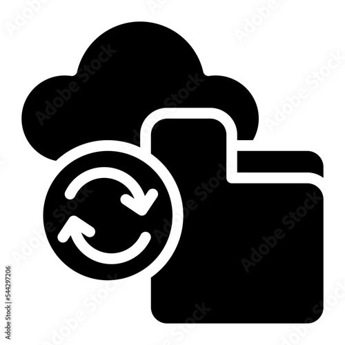 sync folder file document digital icon
