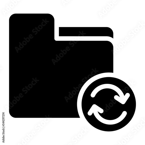 sync folder file document digital icon