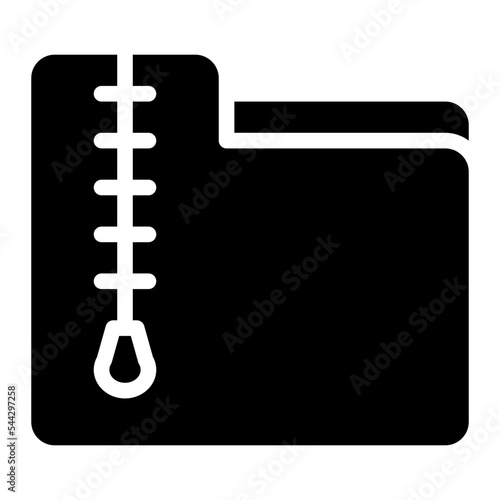 zip folder file document digital icon