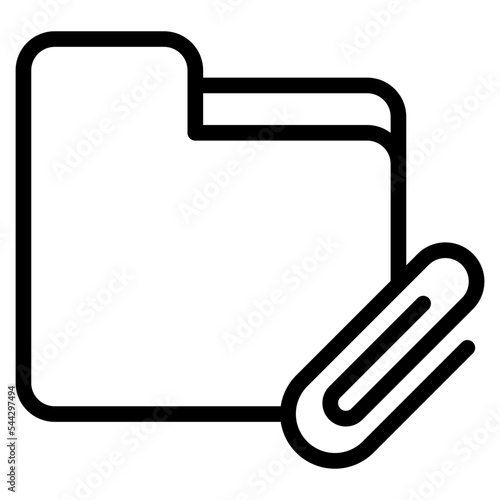 attach folder file document digital icon
