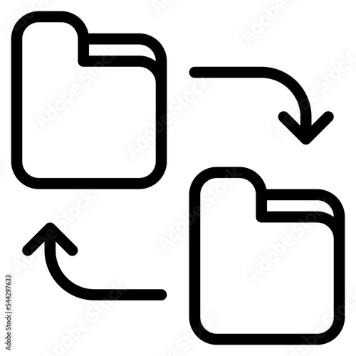 move folder file document digital icon