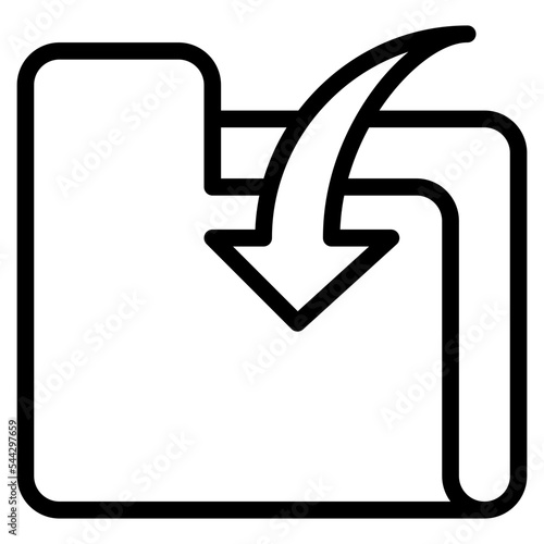 open folder file document digital icon