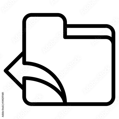 previous folder file document digital icon