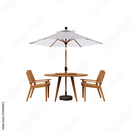 table and chairs isolated