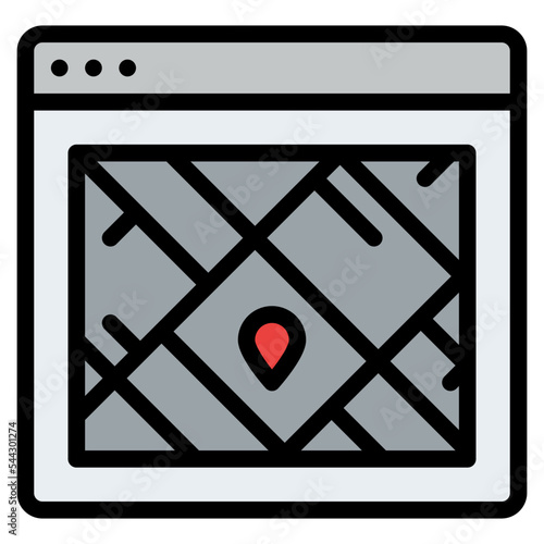 map web page layout interface icon
