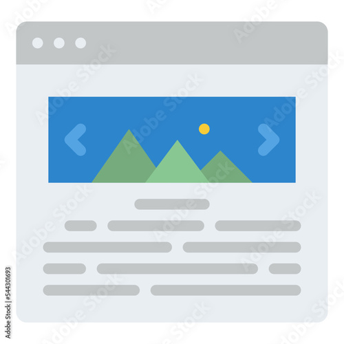 article web page layout interface icon