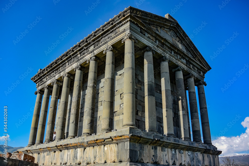 Garni pagan temple, a Greek temple in the Republic of Armenia. May 3, 2019. Garni pagan temple, a Greek temple in the Republic of Armenia. May 3, 2019.
