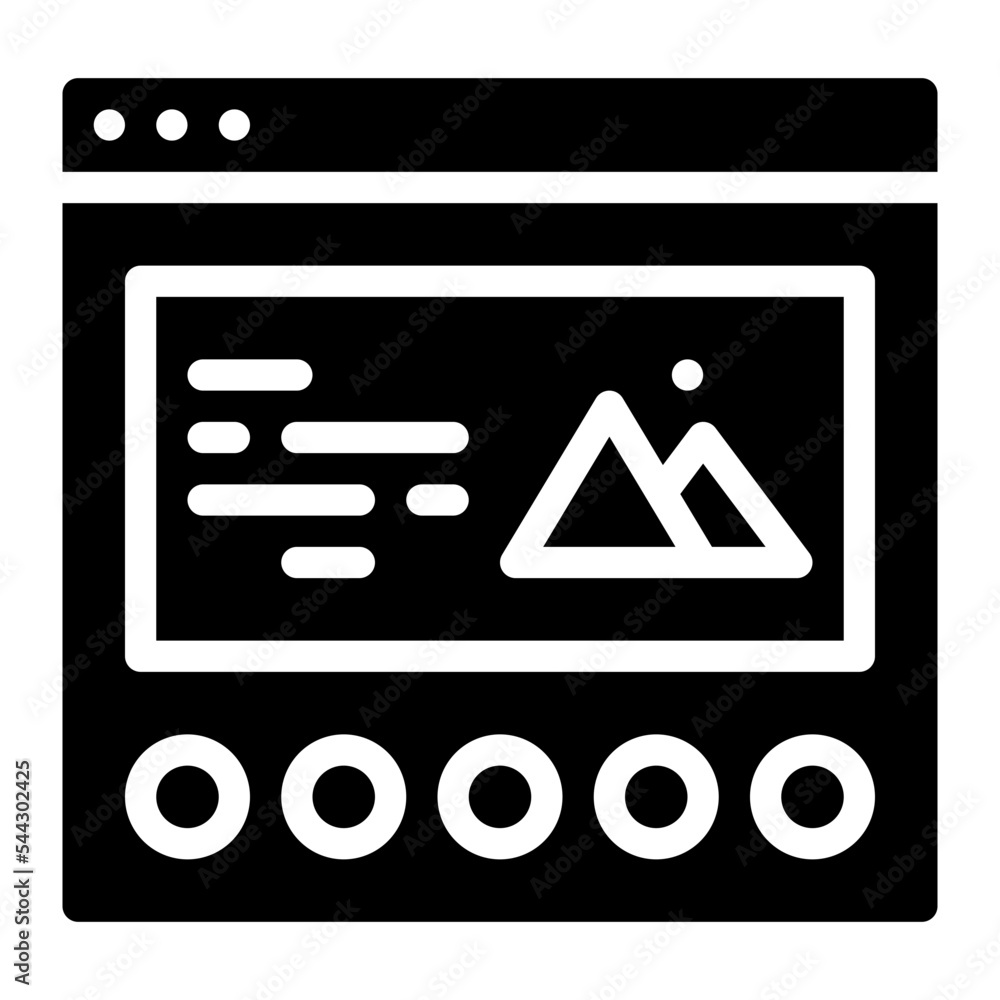 landing page web page layout interface icon landing page web page layout interface icon